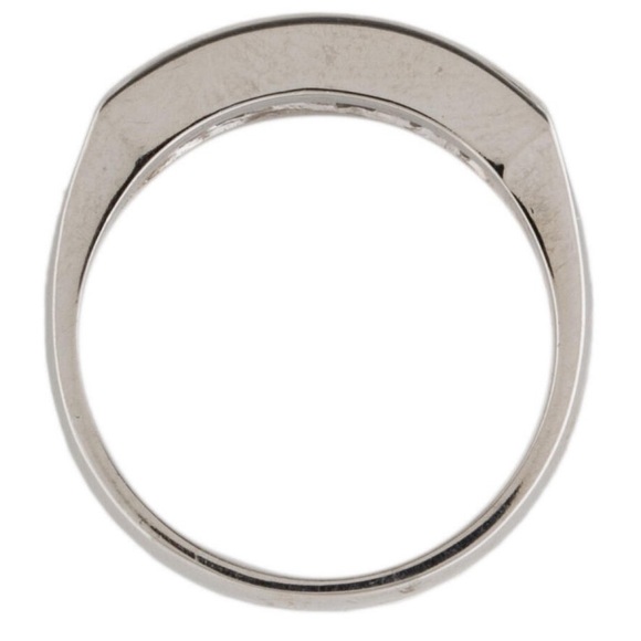 1.01 ctw Diamond Platinum Ring in Size 6.25+ Excellent Conditon - Picture 5 of 14